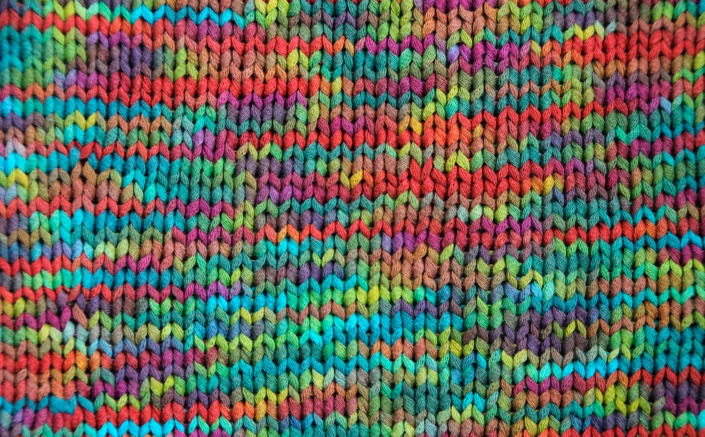 cotton ribbon yarn knitted swatch