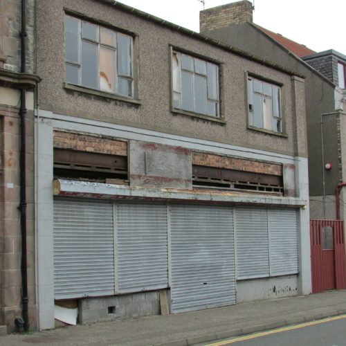 Derelict abandoned storefront