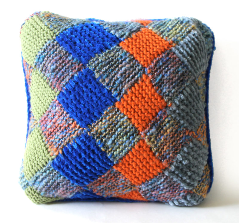 entrelac pillow