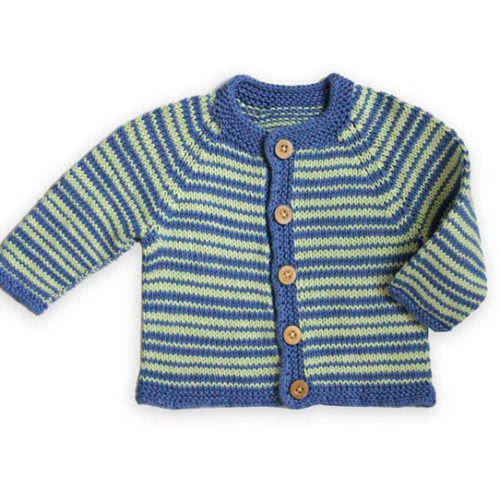 striped baby cardigan