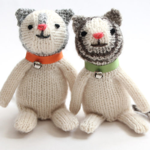 two knitted kitties